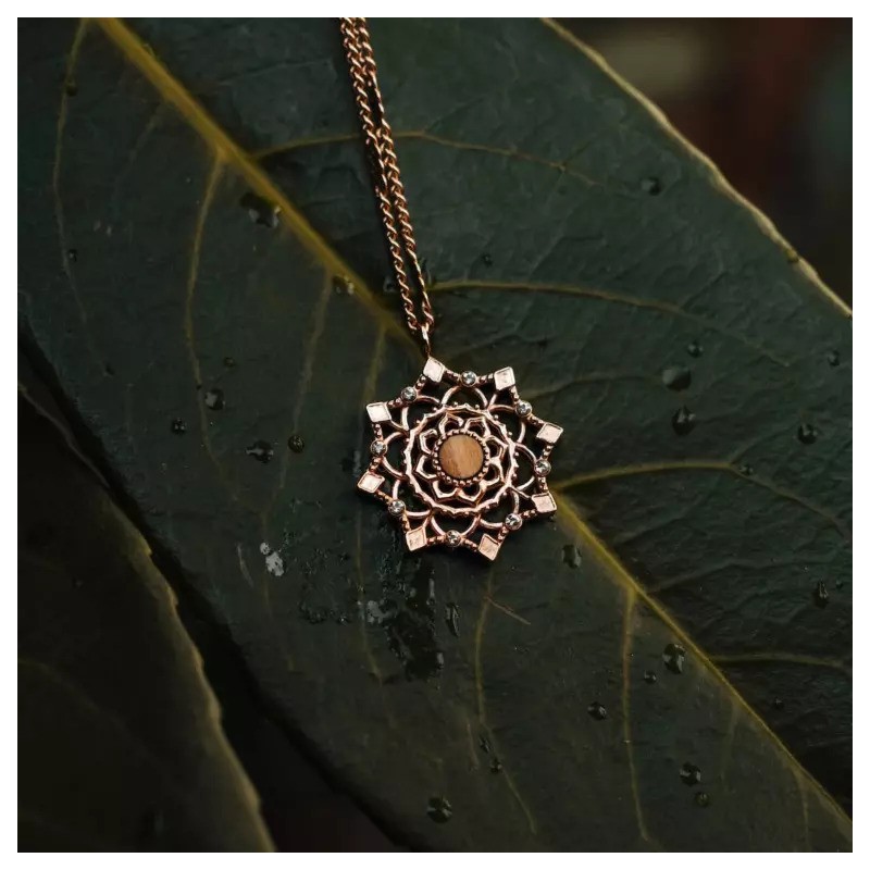Collier étoile rose