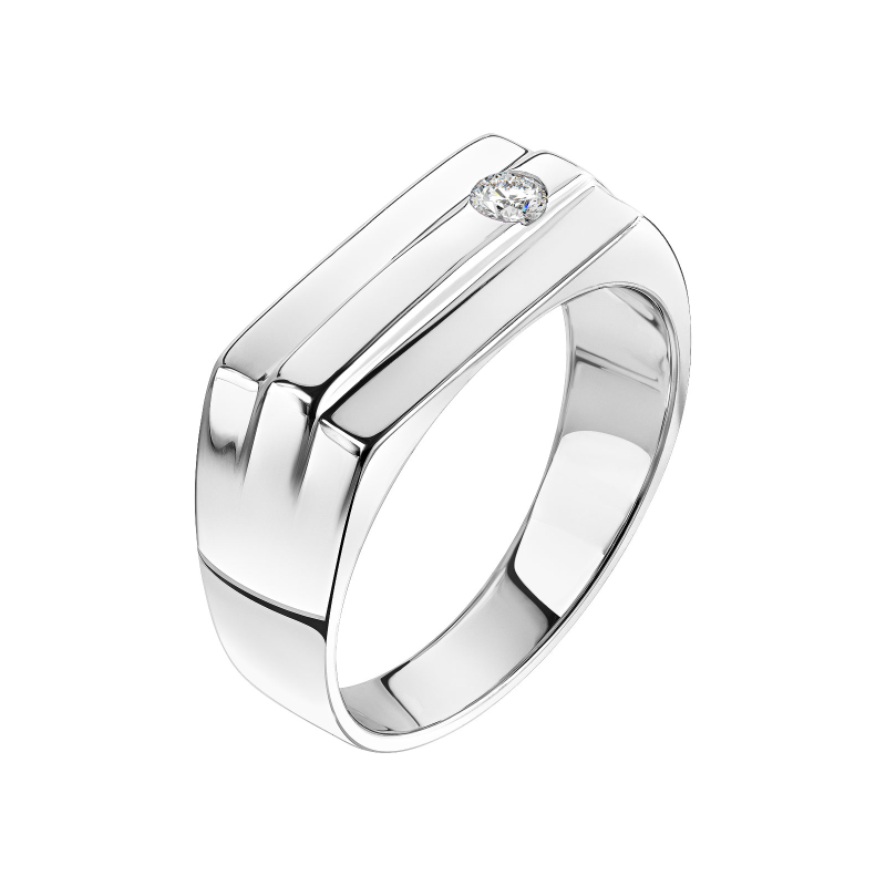 Bague argent en diamant